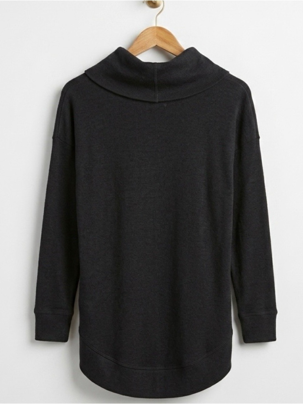 Jersey Par By Jacob Charcoal Cowl Neck Tunic Sweatshirt Women’s Medium - Picture 2 of 10